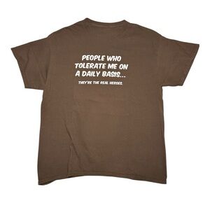 Dark Brown Novelty T-shirt Graphic